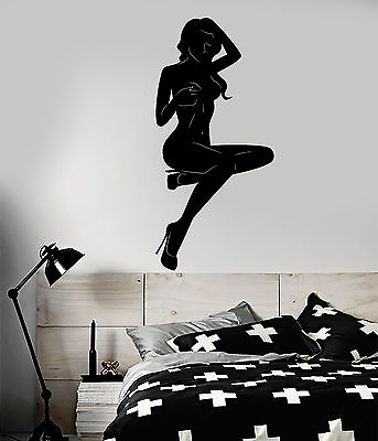 Vinyl Wall Decal Silhouette Sexy Naked Woman Adult Decor Bedroom Stickers ig4782 $29.99