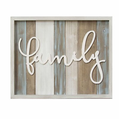 #ad Framed quot;familyquot; Wood Hanging Interior Wall Art Home Decor $54.99