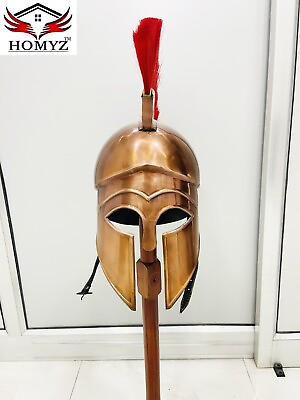 #ad #ad Copper Corinthian Greek Helmet One Size Armour Rustic Vintage Home Decor Gift $79.20