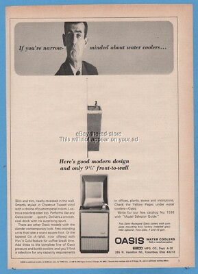 #ad 1965 Oasis Water Coolers Columbus OH On a wall model If you#x27;re narrow minded ad $10.79