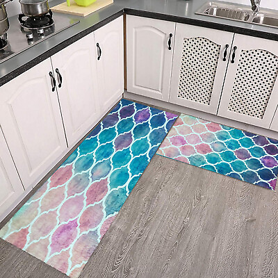 #ad Printed Kitchen Mat With Foam Backing Set and or Single Options $39.95
