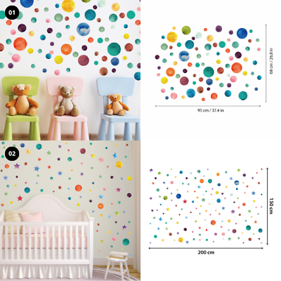 #ad #ad Colorful Polka Dots Wall Stickers Children Kid Nursery Decoration DIY Art $12.95