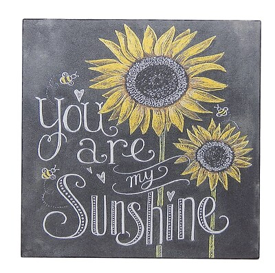 #ad You Are My Sunshine Rustic Sunflower Floral Sign Shelf Sitter Wall Decor 5quot; x 5quot; $11.99