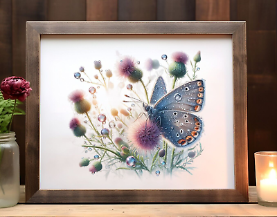 #ad Butterfly Wall Art Print Butterfly Print Butterfly Floral Wall Art Home Decor $9.99