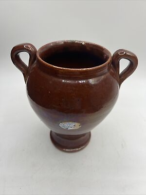 #ad Glenn Art North Carolina Pottery Joe Owen Seagrove Urn Vintage Vase Handles $59.49
