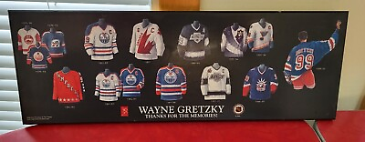 #ad Wayne Gretzky Thanks For The Memories Jersey Wall Plaque WGA C $20.00