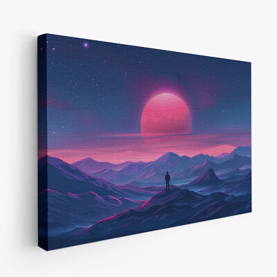 #ad Cosmic Horizon Scene Dreamscape Art 2 Horizontal Canvas Wall Art Prints Pictures $41.99