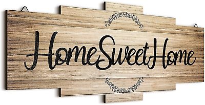 #ad Home Sweet Home Sign Rustic Wood Home Wall Decor Large Farmhouse Home Sign $23.50