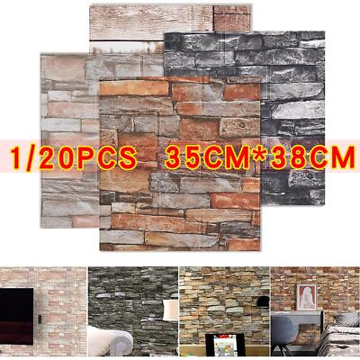 #ad #ad 20pcs 3d Wallpaper Brick Pattern Wall Stickers for Living Room Bedroom Tv Wall V $47.99