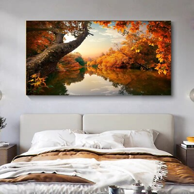 #ad Autumn Landscape Wall Art Canvas Painting Home Décor Canvas Posters Prints Art $13.15
