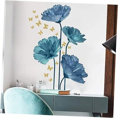 #ad #ad Flower Wall Decals Peel and Stick DIY Floral Wall Decals Removable Flower Wall $27.33