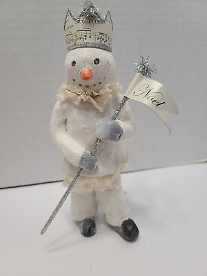#ad #ad Sparkly Snowman Holiday Christmas Decor Tree Ornament FIGURINE 8quot; Tall FREE SHIP $9.95