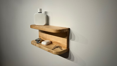 #ad Mounted Wall Bedroom Minimalistic Flotaing Nightstand Shelf $143.10