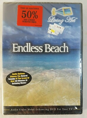 #ad Living Art Endless Beach DVD NEW Mood Enhancing Relaxing Natural Sounds amp; Music $8.96