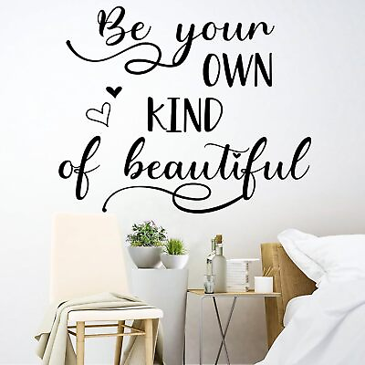 #ad Inspirational Vinyl Wall Decals Quotes Wall Stickers Decor Be Your Own Kind of $17.84