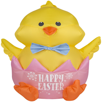#ad 1.5 Ft Hatching Chick Easter Inflatable Indoor Decoration For The Home Clearance $26.99