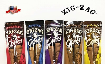 Zig Zag Cones 5Packs Variety Dragonberry Blueberry Pineapple Grape Straight Up $15.49