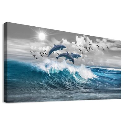 #ad Wall Decorations For Living Room Large Size Canvas Wall Art For Bedroom Blue ... $96.22