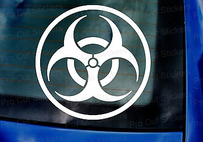 #ad Biohazard Warning Sign Zombies Walking Dead Funny Car Wall Art Stickers Decals $4.10