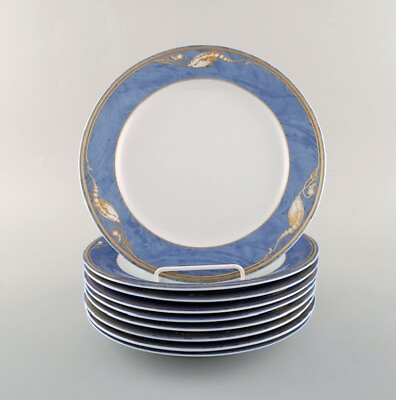 #ad 9 Royal Copenhagen Magnolia lunch plates. Late 20th century. $540.00