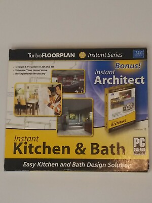 #ad Instant Kitchen and Bath Version Software 12 Sealed Cd Rom Windows Program New $9.95