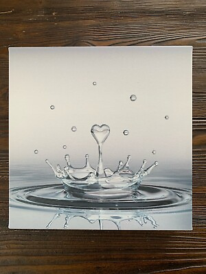 #ad Heart Drop Splash Bathroom Wall Art Bathroom Wall Decor Canvas Art 30x30 $70.00