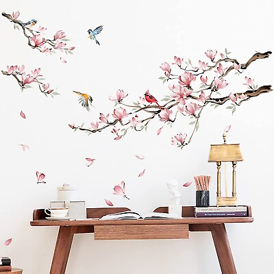 #ad #ad WALL STICKER FLOWER DECAL TREE BRANCH BIRDS VINYL MURAL HOME LIVING ROOM DECOR $25.99