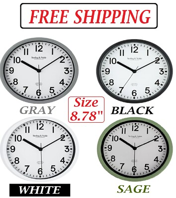 #ad NEW 8.78quot; Basic Indoor Analog Round Modern Wall Clock SELECT COLOR . $7.99