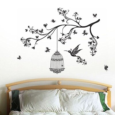 #ad #ad Headboard Design With Art Removable Bedroom Art Mural Vinyl Wall Sticker $13.49