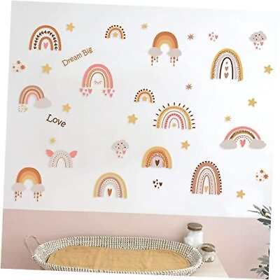 #ad Rainbow Wall Decals Stickers Rainbow Wall Decor for Kids Room Little Girls C $20.32