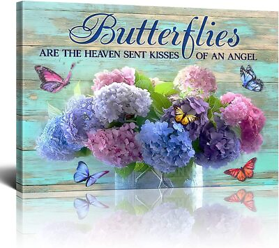 #ad Hydrangea Wall Art For Bathroom Butterfly Pictures Wall Decor Hydrangea Pictures $59.99