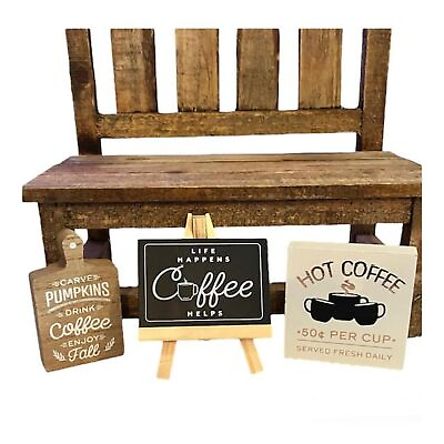 #ad Target Decorative Mini Coffee Signs Set 3 for Coffee Bar Kitchen $14.00