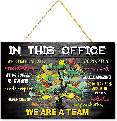 #ad CAKIROTS Inspirational Wall Art for Office In This Office We Are A Team Offi $13.22