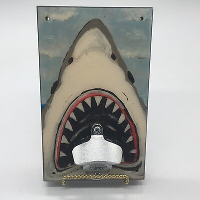 #ad quot;JAWSquot; Sweet Art Attack Mountable Bottle Opener. Hand Made Husband amp; Wife Team $21.99