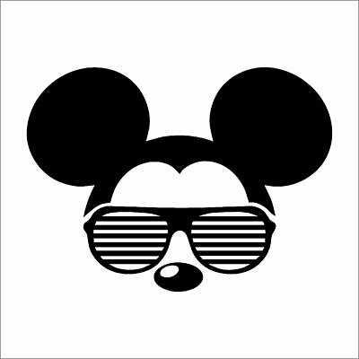 Mickey Mouse Shutter Glasses Disney Toddler Bedroom Wall Art Decor Sticker $13.99