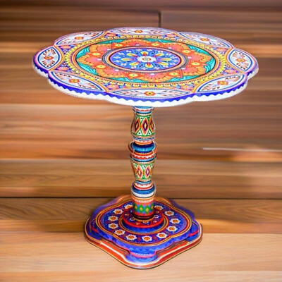 #ad Truck art coffee table Ethnic truck art coffee table Multicolored folk art table $259.99