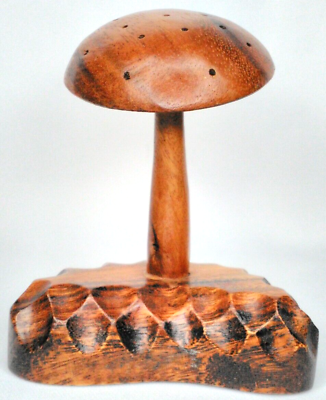 #ad #ad Mushroom Wood Hand Carved In Philippines Mid Century Modern Home Decor $17.49