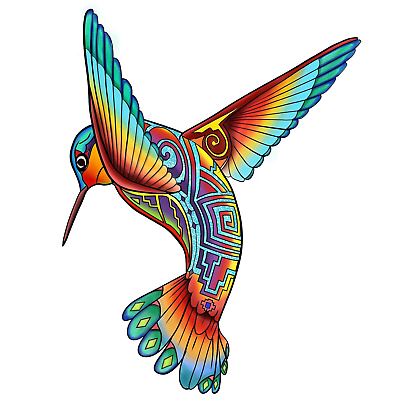 #ad Colorful Hummingbird Sticker $3.20