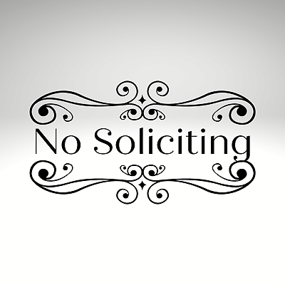 #ad No Soliciting Sticker Decal Business Home Door Window Wall Sign Vinyl Decals $7.00