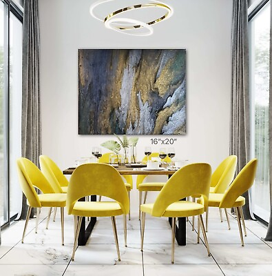 #ad abstract canvas wall painting acrylic fluid art Home Decor $192.00