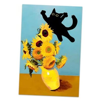 #ad Canvas Wall Art For Bedroom 18x12 inch Funny Black Cats In Famous Paintings $26.11