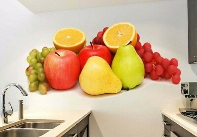 #ad #ad Fruit Kitchen Full Color Decal Fruit Full color sticker Fruit wall art cn 010 $79.99