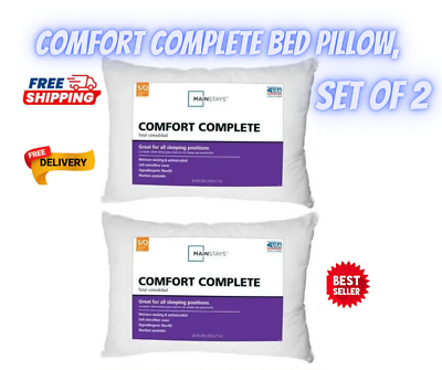 #ad Mainstays Comfort Complete Bed Pillow Standard Queen 2 Pack $10.79