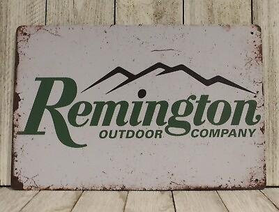 #ad Remington Guns Tin Sign Metal Vintage Rustic Look Rifle Gun Shop Hunter XZ $11.57