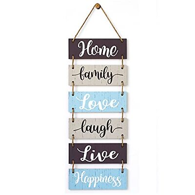 #ad Family Wall Decor Sign Farmhouse Rustic Home Decoration for Living Room Bed... $26.82