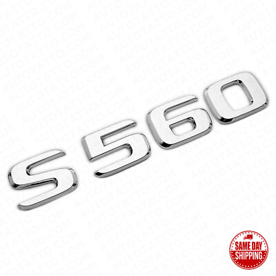 #ad 18 21 Mercedes S 560 Letter Emblem Luggage Trunk Lid Logo Badge AMG Sport Chrome $19.99
