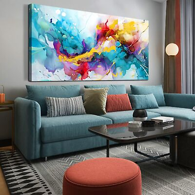 #ad #ad Modern Art Wall Decor for Office Women Abstract Wall Art Large Wall Paint... $203.57