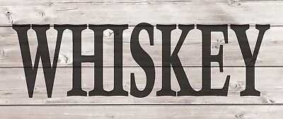 #ad WHISKEY Metal Sign Wood Look Rustic Wall Decor Retro Man cave 5x12 SS46 $16.95