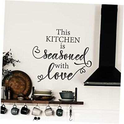 #ad #ad Kitchen Decor Kitchen Wall Decals Quote for Family Dining Room Matte Black $40.05