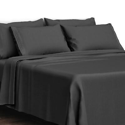 6 Piece Bed Sheet Set 1800 Series Microfiber Comfort Deep Pocket Hotel Bedsheets $24.57